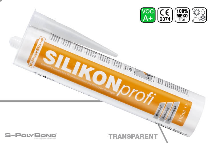 Silicone professional transparent - Alkoxy silicone ✓ From 1 piece ✓ Direct  from the manufacturer ✓ Graduated prices ✓
