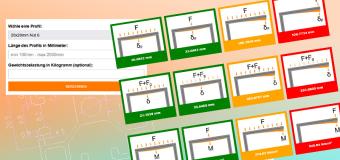 Only 3 entries – online calculator for the load-bearing capacity of construction profiles