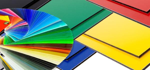 Coloured plastic sheets in the shop