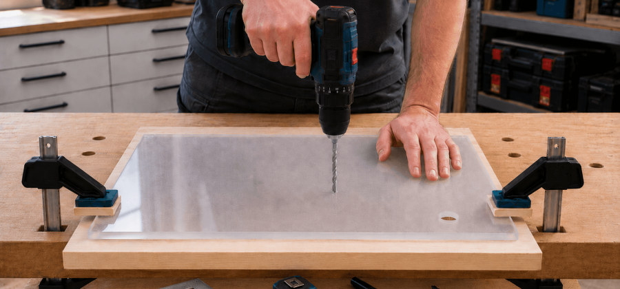 Drilling acrylic glass: clean holes without cracks or chipping