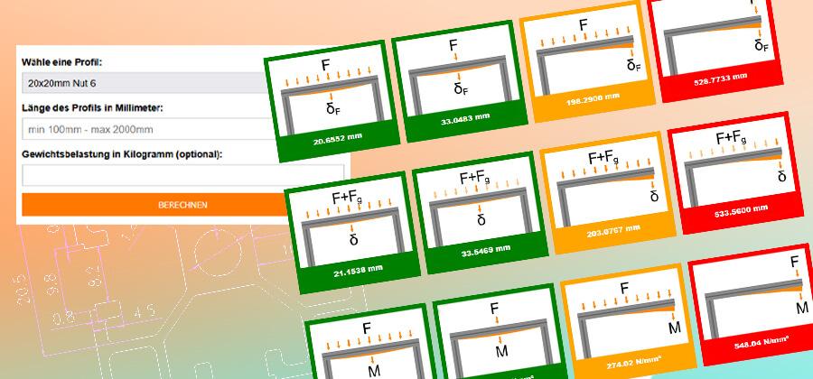 Only 3 entries – online calculator for the load-bearing capacity of construction profiles