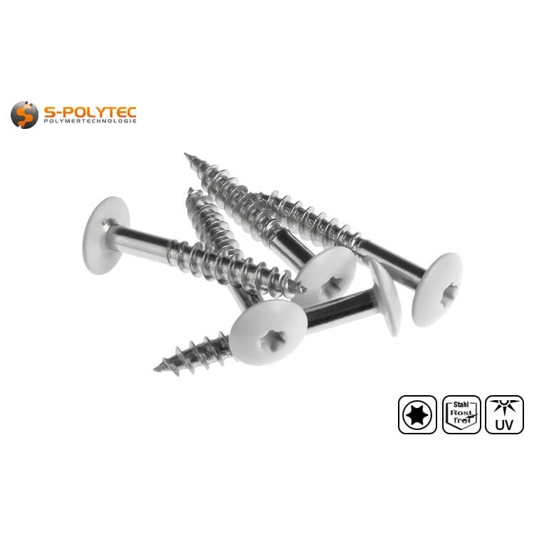 Facade screws according to DIN EN 14592 for Trespa® Meteon® FR HPL panels in Winter Grey (A21.1.0) with Satin Finish	