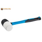 Buy matching Rubber mallet with fibreglass handle 680g (two-coloured) directly with it