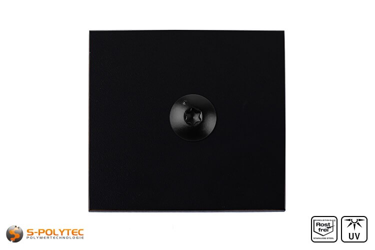 HPL sheet jet black with en hpl screw