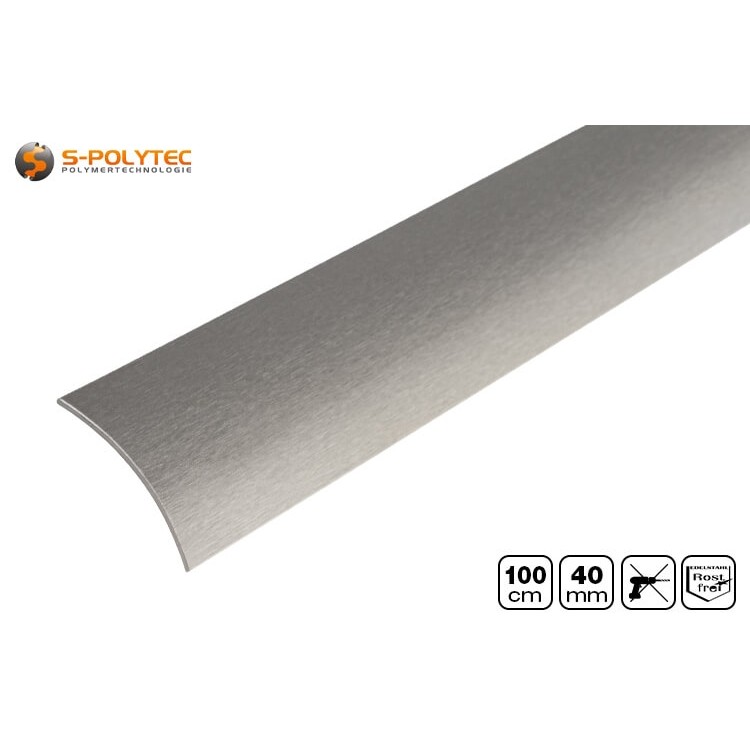 The stainless steel floor profiles are completely rustproof and have an attractive brushed surface