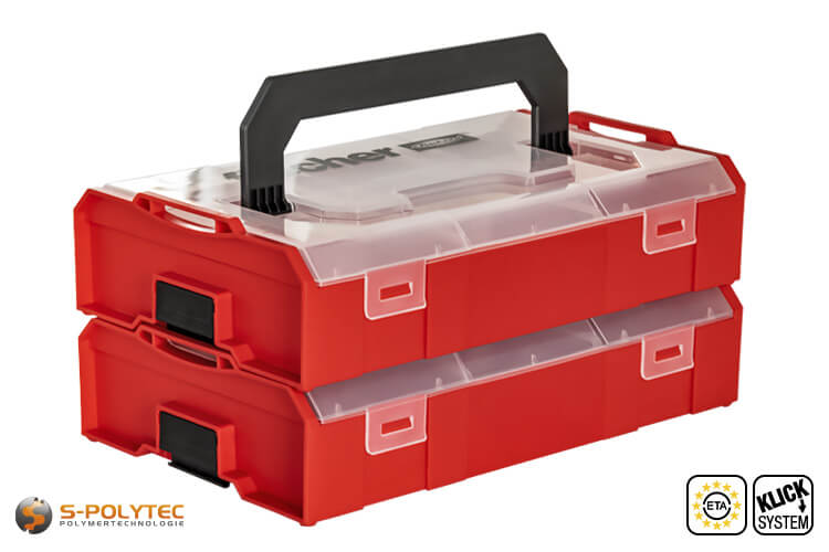 The practical L-BOXX Mini is stackable and can be individually divided thanks to variable dividers