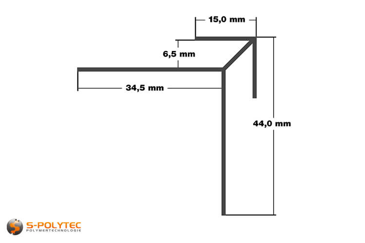 Data of the 6mm aluminium corner profile