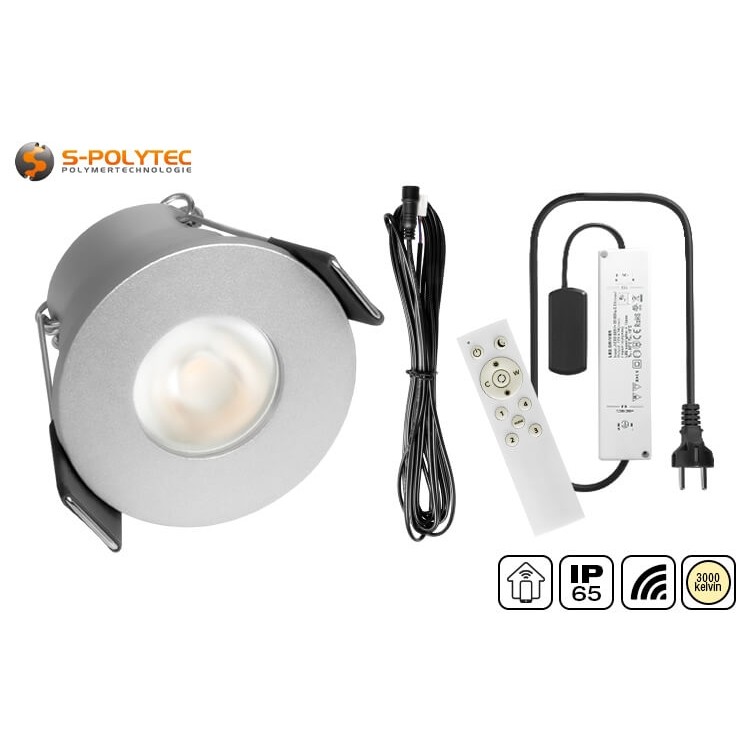 The S-Polylight SmartHome LED set with 4, 6, 8, 10 or 12 spots in silver is equipped with a WiFi module