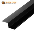 Black anodised aluminium Z-profile for substructure for facade cladding