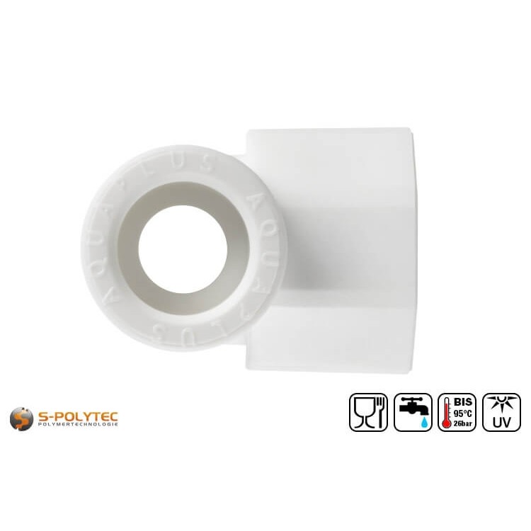 Depending on the selected version, the straight-line receptacles for the PP-R pipes vary from DN20 to DN32