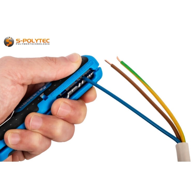 Our cable stripping tool is suitable for stripping cable sheaths from electrical cables and cables with a sheath diameter of 8 mm to 13 mm