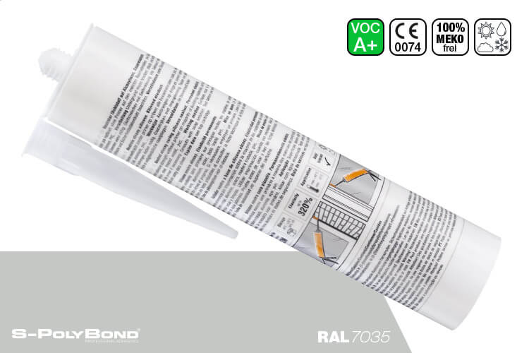 Light grey silicone based on alkoxy-technologie from S-Polybond SILIKONprofi