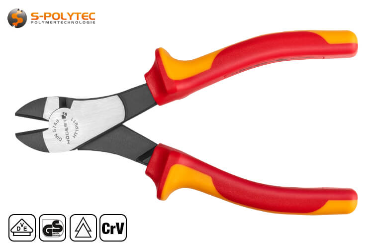 The ergonomic handle is made of two-component PVC for fatigue-free working