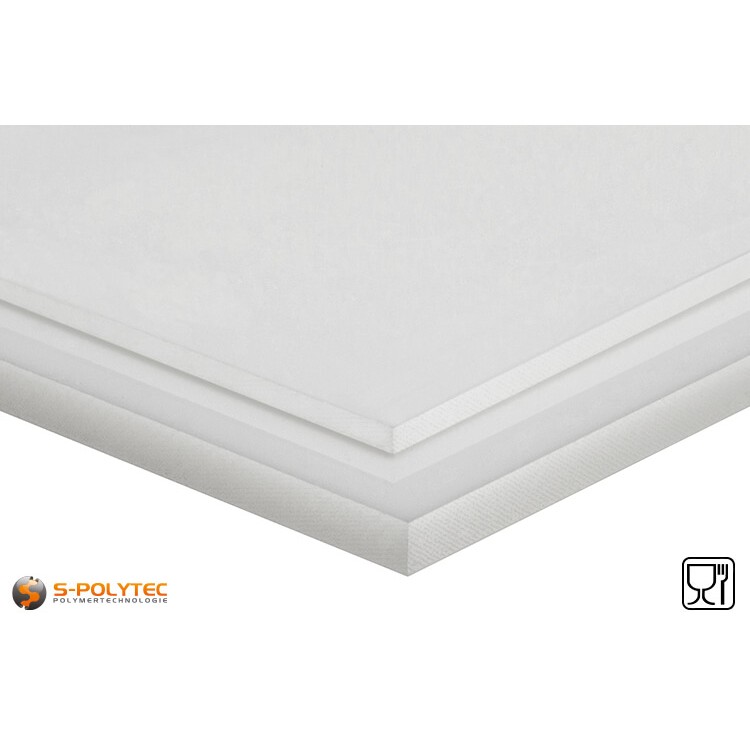 Polyethylene sheets (PE-HD) natural from 1mm to 20mm thickness in custom cut - detailes view