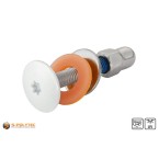Buy matching Balcony screw-set with steel cap pure white (RAL 9010) directly with it