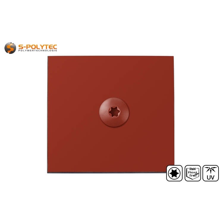 The facade screws have a marking and are suitable for mounting on wooden substructures.