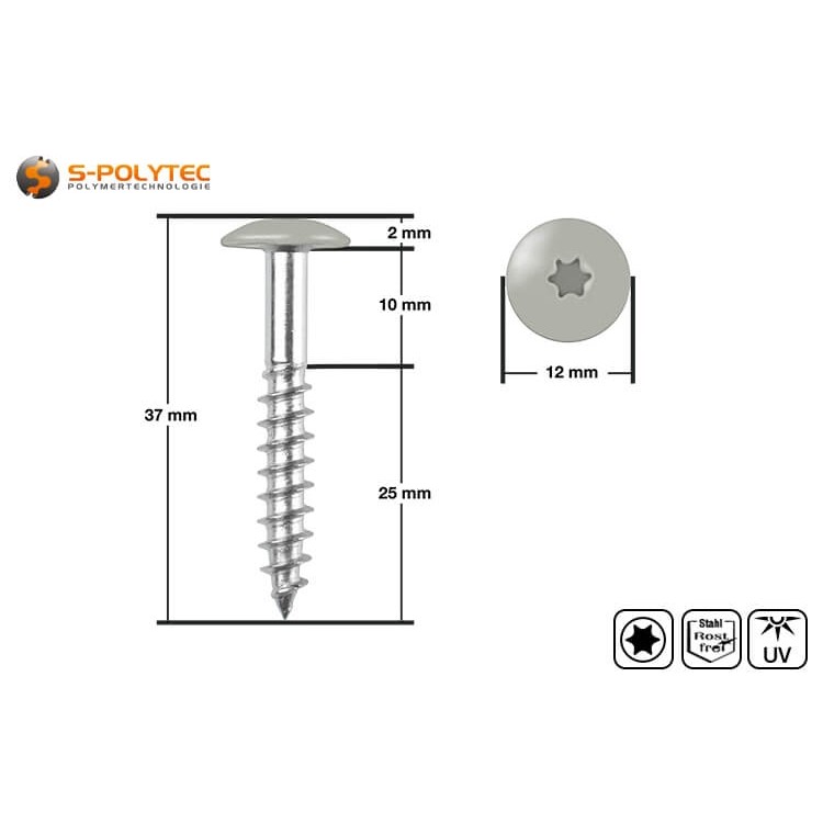 The HPL screws in Silver Grey are suitable for facade systems with Trespa&reg; Meteon&reg; FR thanks to facade approval