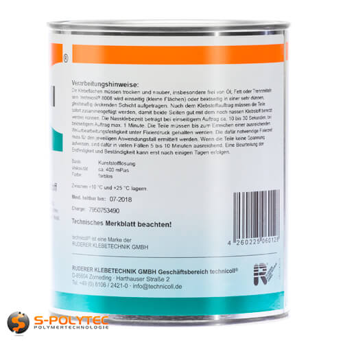 Technicoll 8008 colorless - universal plastic adhesive