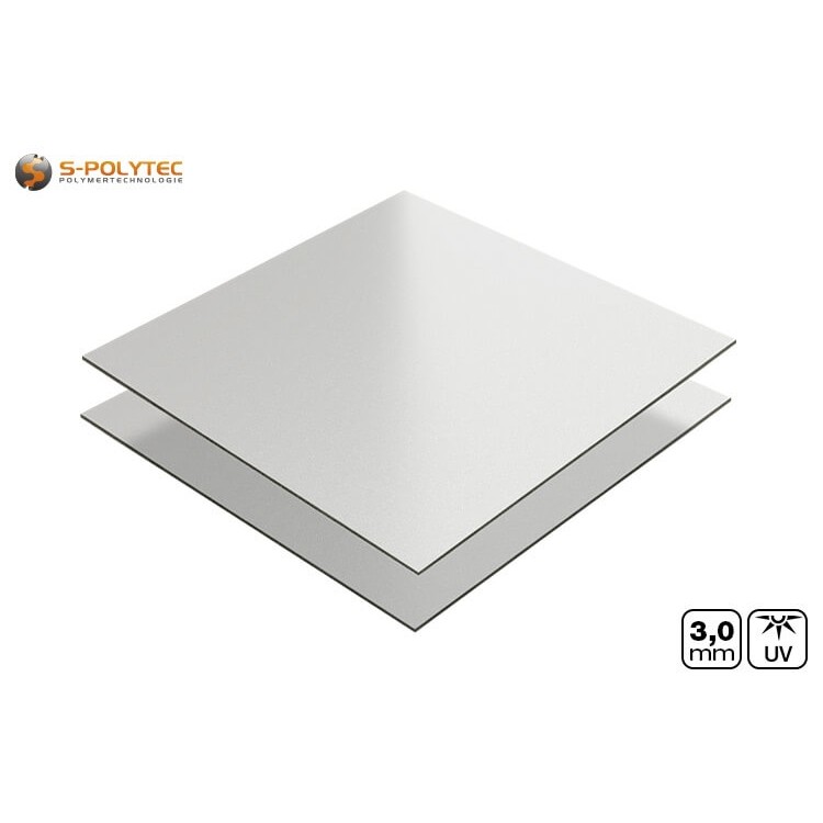 Aluminum composite panels with a matt surface on both sides