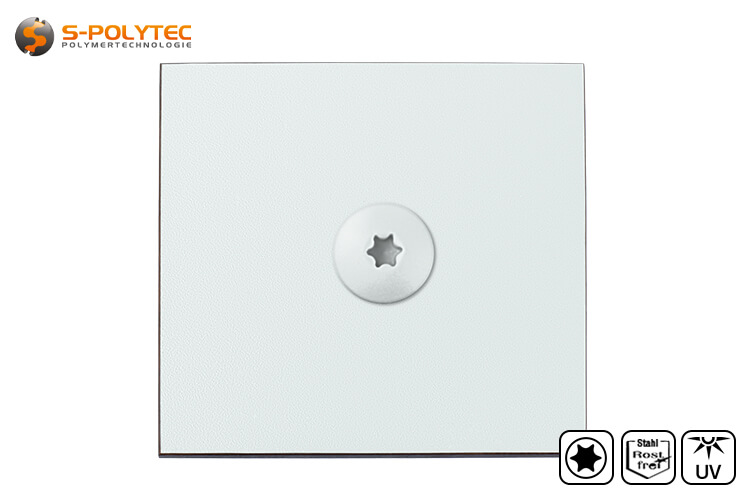 Our cladding screws in the size Ø 5.5 x 35mm with a head diameter of Ø 12mm are made of high-quality A4 steel