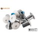 Vorschaubild Stainless steel threaded sleeve for balcony screws with UV-resistant head paint in cream white (RAL9001)
