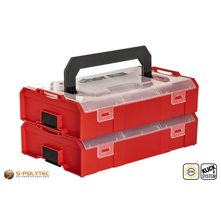 The versatile L-BOXX Mini storage box is stackable and can be variably divided into 36 variants