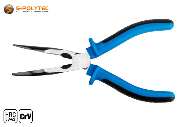 Högert Flat nose pliers, curved (DIN 5745)