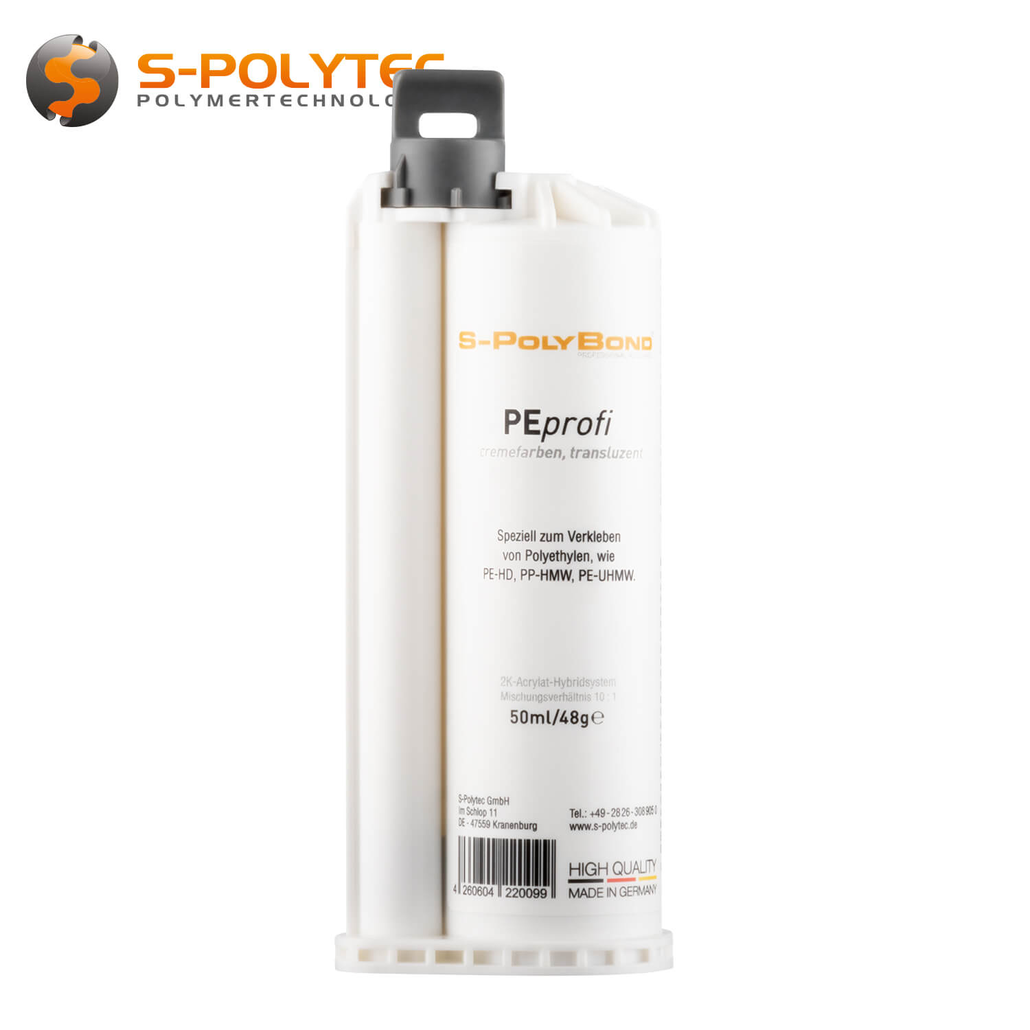 Polyethylene adhesive - PEprofi 50ml for bonding PE-HD, PE-HMW and PE-UHMW