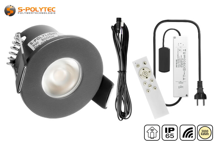 The S-Polylight LED set with 4, 6, 8, 10 or 12 spots in anthracite offers full SmartHome compatibility thanks to its WiFi module