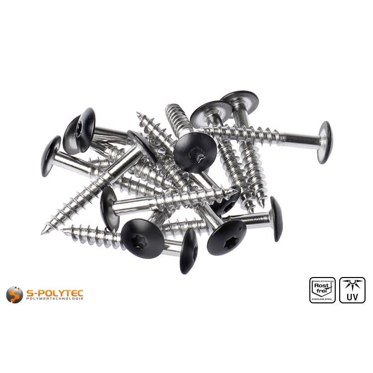 HPL screws jet black (RAL 9005)