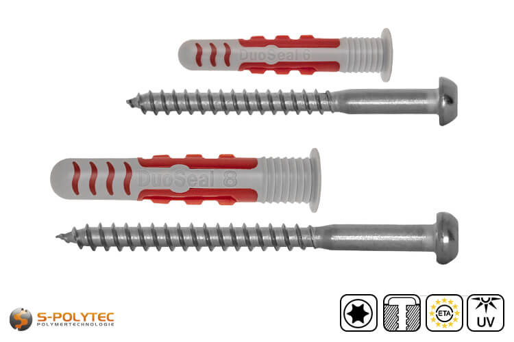 Universal dowel DuoSeal from fischer in various sizes with matching screw