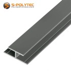The dust-grey H-profiles made of solid aluminium are suitable for connecting panels with a thickness of 3mm, 6mm or 8mm