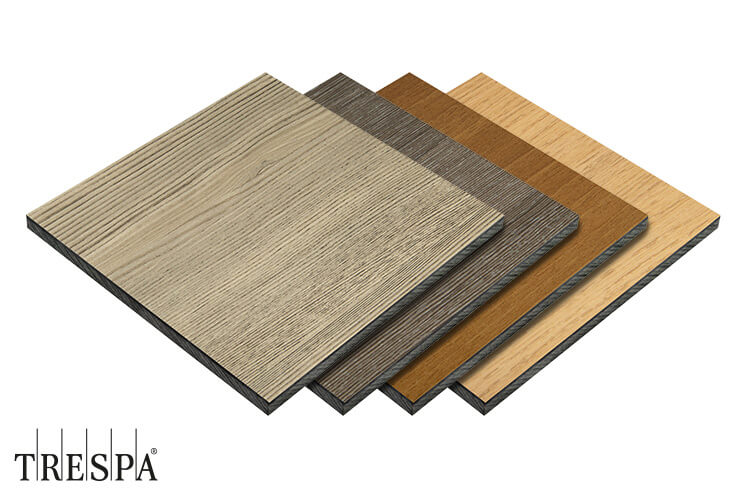 Trespa® Meteon® FR WOOD DECORS HPL panels in various wood decors with matt surface decor on both sides 