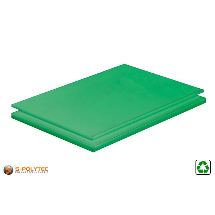 Recycled plastic sheets made of PE-UHMW (PE-1000) Regenerate in green buy at S-Polytec