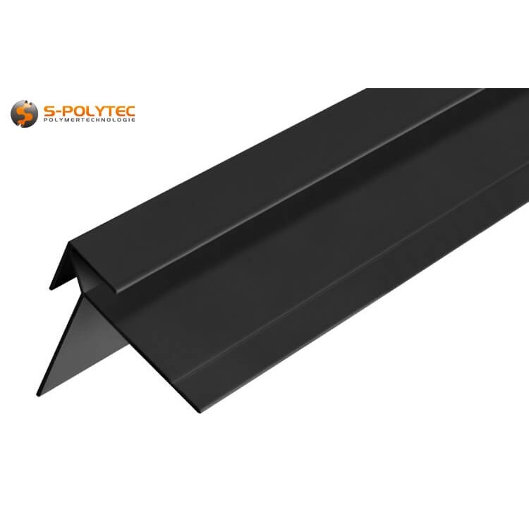 The anthracite grey aluminium corner profiles are suitable for connecting panels with a thickness of 3 mm, 6 mm or 8 mm around external corners
