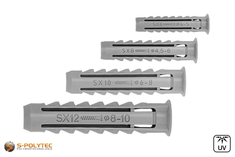 fischer expansion dowel SX in various sizes for numerous fixings