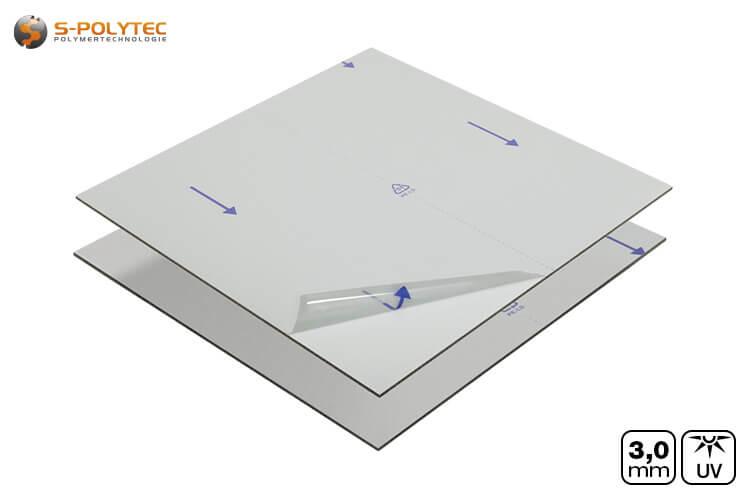 Aluminum composite panels with a matt surface on both sides