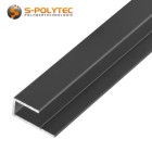 The anthracite grey edging profiles made of solid aluminium are suitable for panels with a thickness of 3mm, 6mm or 8mm