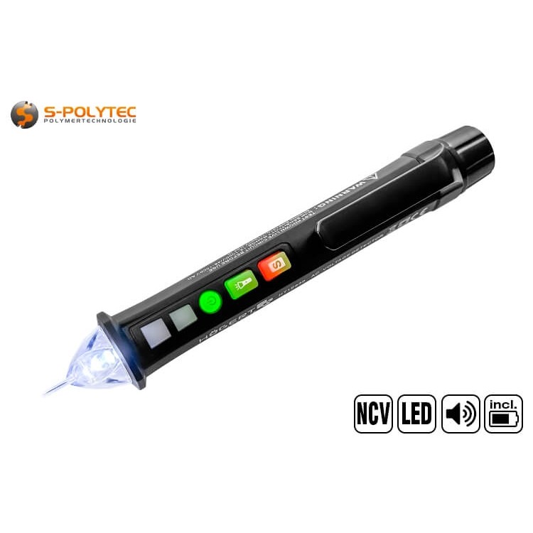 Our inductive voltage tester is suitable for AC voltages from 12V to 1000V (48V - 1000V)