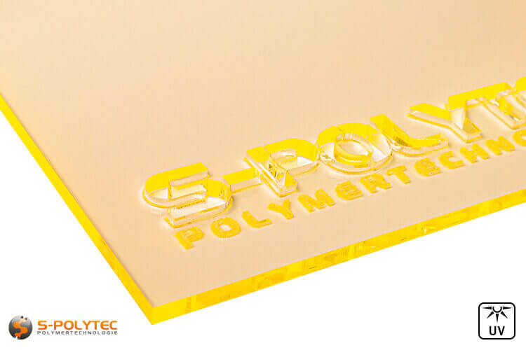 Acrylic sheets yellow fluorescent (Lasercut)