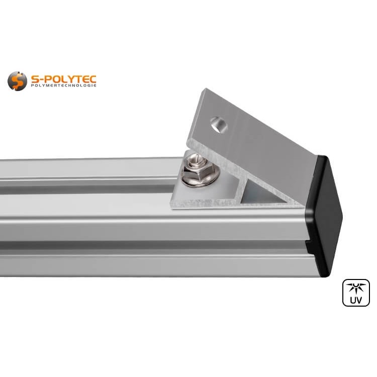 The flange nut is ideal for attaching plates to construction profiles using hammer head screws