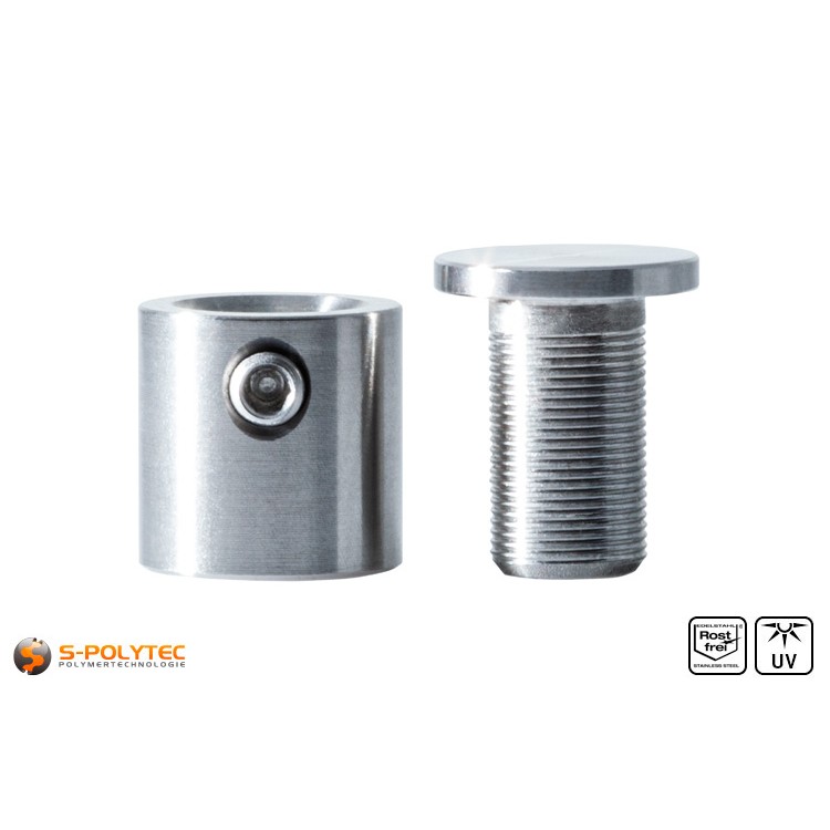 Spacer and cover cap 13x13mm made fo stainless steel