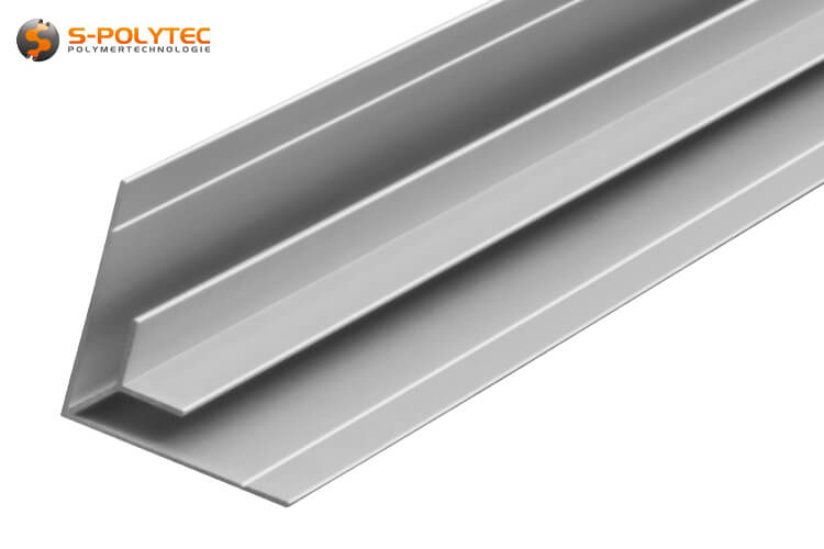 The silver-coloured aluminium corner profiles are suitable for connecting panels in internal corners