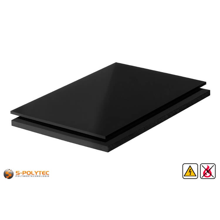 Our electrically conductive polypropylene sheets in standard format