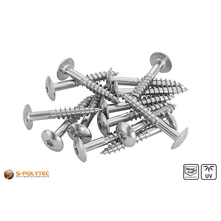 HPL screws stainless steel unpainted