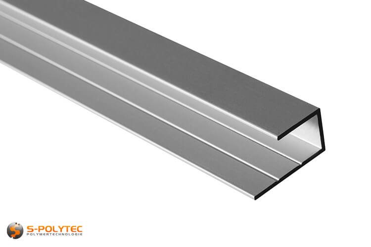 Aluminium U-profiles 8mm for the finish of facade cladding