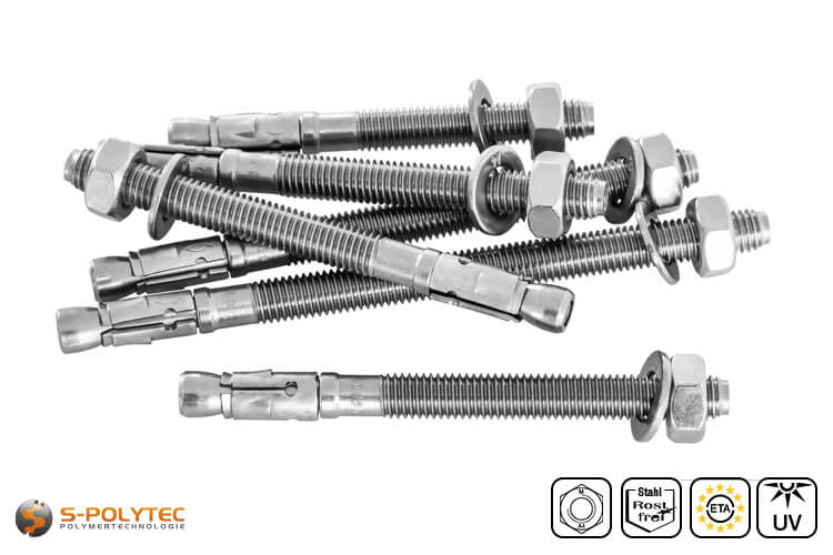 Fischer Wedge Anchor FAZ II with 10mm nominal diameter in various effective lengths