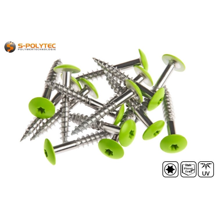 The light green A4 stainless steel screws for HPL panels
