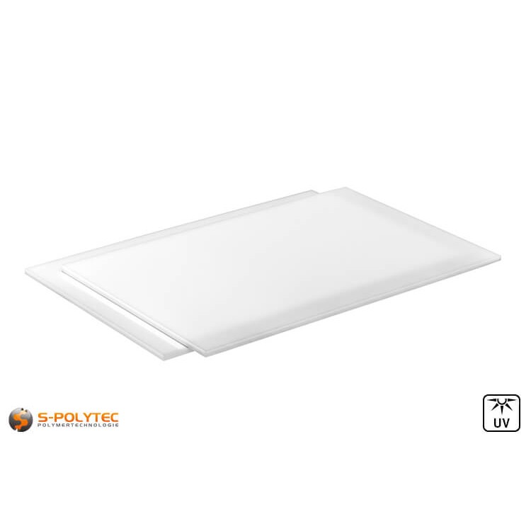 Acrylic glass sheets (PMMA, also known as Plexiglas) in opal with 5mm thickness cut to size