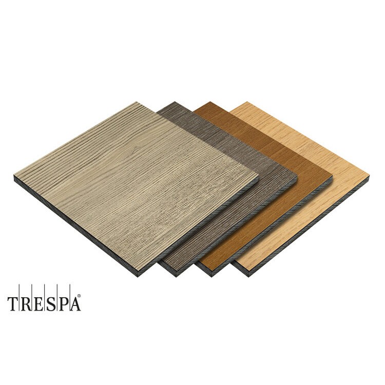 Trespa® Meteon® FR WOOD DECORS HPL panels in various wood decors with matt surface decor on both sides 